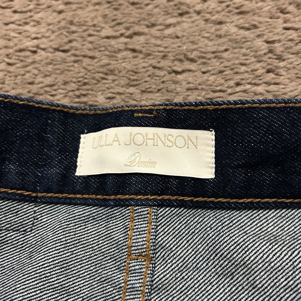 Ulla Johnson Denim Wide Leg Front & Back Seam Jeans Size 27 Dark Wash - Picture 4 of 10